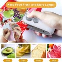 携帯用ミニスナックバッグシーラー、充電式2in1カッターバッグヒートシーラー（チップ用）、食品鮮度保持プラスチック袋リセーラー、小型封筒機、USB充電式ヒート真空シーラー、フードストレージシーラー