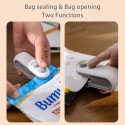 USB充電式2-in-1ミニヒートシーラー&スナックバッグマシン - ポータブル、使いやすい食品シーラー - プラスチックバッグ、チップパックなど - 300mAhリチウムバッテリー、鮮度の保証、食品保存機器|コンパクトスナックシーラー|USB駆動機器、ミニヒートシーラー