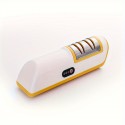 1個 コップローズ 自動電動ナイフシャープナー、USB充電式 ABS素材、素早く効率的にナイフを研ぐキッチンガジェット