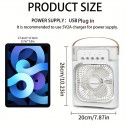 1pc ポータブル USB 加湿ファン、香りディフューザー付き、調整可能な速度、2-in-1 ミストスプレー、≤36V 運転電圧、家庭やオフィスでの使用に最適、バッテリー不要、完璧なホリデーギフト
