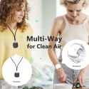 2 in 1 使いやすい空気浄化機腕輪とネックレス | ポータブルな個人の空気清浄機、ネックウェアと腕輪デザイン | USB充電式、ミニコンパクト | 屋外、屋内、旅行、家庭、車用 | 最新の新しいギフトアイデア、誰でも
