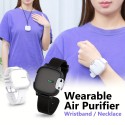 2 in 1 使いやすい空気浄化機腕輪とネックレス | ポータブルな個人の空気清浄機、ネックウェアと腕輪デザイン | USB充電式、ミニコンパクト | 屋外、屋内、旅行、家庭、車用 | 最新の新しいギフトアイデア、誰でも