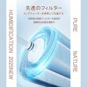 LEDライト付き2.5Lサウンドウェーブテクノロジーデスクトップ加湿器、ダブルミスト調整、静音操作、大容量で部屋＆ベッドルーム用、メンテナンス簡単、ホワイト、湿度制御｜アンビエントLEDライト｜ミスト出力調節可能な空気加湿器