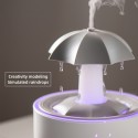 LEDライト付き300ml回転式レインドロップアロマセラピーエッセンシャルオイルディフューザー - 静かなミスト加湿器、自動シャットオフ、家庭・オフィス・ヨガ・瞑想＆スパデコ用コンパクトデザイン