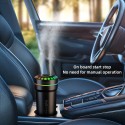 車載加湿器、音楽リズムLEDナイトライト、USB給電式ポータブルアロマディフューザー、300mL容量、<10㎡範囲、ボタン操作、自動スタート＆ストップ、多色環境光、車、寝室、オフィス用
