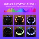 車載加湿器、音楽リズムLEDナイトライト、USB給電式ポータブルアロマディフューザー、300mL容量、<10㎡範囲、ボタン操作、自動スタート＆ストップ、多色環境光、車、寝室、オフィス用