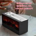 アロマディフューザー 炎 暖炉体験 - USB給電、≤36V、300mL/h加湿、21-30㎡適用面積、リモコン、ナイトライト、水切れ保護、アトマイゼーション、<1L容量、バッテリーなし - 静音動作と環境光