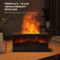 アロマディフューザー 炎 暖炉体験 - USB給電、≤36V、300mL/h加湿、21-30㎡適用面積、リモコン、ナイトライト、水切れ保護、アトマイゼーション、<1L容量、バッテリーなし - 静音動作と環境光