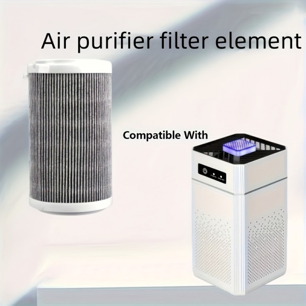 1個 空気清浄機フィルターカートリッジ - ミニデスクトップイオンクリーナーと互換性あり、AirFreshenerおよび汚染物質除去のための高効率交換用、小型空気清浄機に適合、家庭用空気清浄機