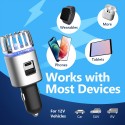 PD3.0 & QC3.0 USB C Type-C & Type-A デュアルポートアダプター付き 2-in-1 急速車載充電器空気清浄機 | iOS および Android スマートフォン、iPhone、Samsung Galaxy、Google Pixel、iPad、タブレット、アクセサリ用の急速充電 | 12V 車載ソケットで使用