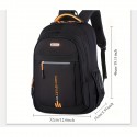 メンズ＆ウィメンズ用大容量高品質ラップトップバックパック - 軽量耐久性ポリエステル製ビジネス旅行バックパック、調節可能なパッド入りストラップ、マルチコンパートメント＆スポーティデザイン - 大学・仕事・学校に最適（ブラック）、安全なファスナー開閉、旅行用バックパック