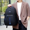 メンズ＆ウィメンズ用大容量高品質ラップトップバックパック - 軽量耐久性ポリエステル製ビジネス旅行バックパック、調節可能なパッド入りストラップ、マルチコンパートメント＆スポーティデザイン - 大学・仕事・学校に最適（ブラック）、安全なファスナー開閉、旅行用バックパック