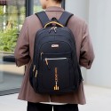 メンズ＆ウィメンズ用大容量高品質ラップトップバックパック - 軽量耐久性ポリエステル製ビジネス旅行バックパック、調節可能なパッド入りストラップ、マルチコンパートメント＆スポーティデザイン - 大学・仕事・学校に最適（ブラック）、安全なファスナー開閉、旅行用バックパック