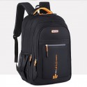 メンズ＆ウィメンズ用大容量高品質ラップトップバックパック - 軽量耐久性ポリエステル製ビジネス旅行バックパック、調節可能なパッド入りストラップ、マルチコンパートメント＆スポーティデザイン - 大学・仕事・学校に最適（ブラック）、安全なファスナー開閉、旅行用バックパック
