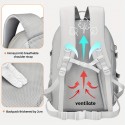 WEIXIER ハイキングバックパック ユニセックス デュアルショルダーバッグ ショートトリップトラベルバックパック、多機能ポケット付き大容量ナイロン生地 ラップトップ収納可能 ビジネス用便利なシンプルでおしゃれなクロスボディ通勤バッグ 学校・仕事・旅行に最適 夜間使用にも向くギフト