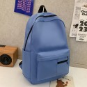 高校生のシンプルな無地のカジュアルリュックサック。アウトドア通勤に適しており、広々としていて、軽量で、汎用性があり、ラップトップ用に設計されています。