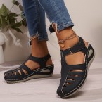 レディース ウェッジヒール サンダル、通...