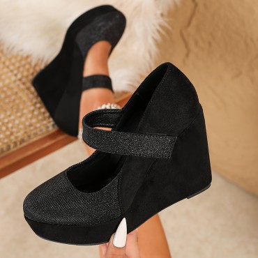 女性向けのエレガントなブラックグリッタア...