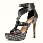 エレガントなハイヒールサンダル、防水プラ...