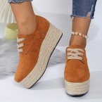 シックなレディースエスパドリーユウェッジ...