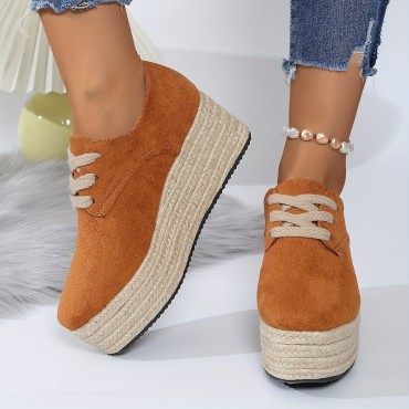 シックなレディースエスパドリーユウェッジ...