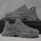 メンズ通気性ファブリックカジュアルスニー...