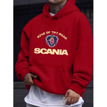 メンズカジュアルフード付きスウェットシャ...