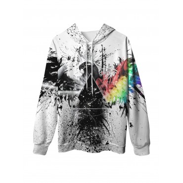 メンズ カラフルイーグルプリント フーデ...