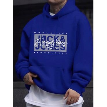 メンズカジュアルフード付きスウェットシャ...